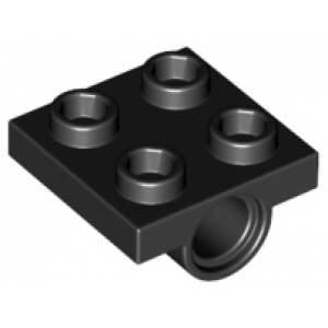 Plaat, Aangepast 2x2 met pin gaten Black